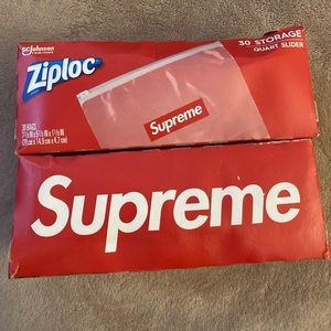 Supreme x Ziplock quart sandwich bags